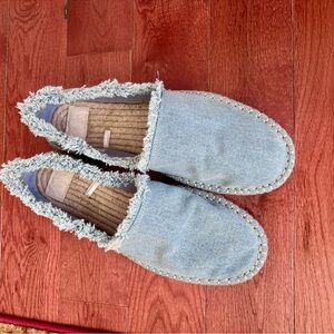 Zara Light Blue Denim Moccasins